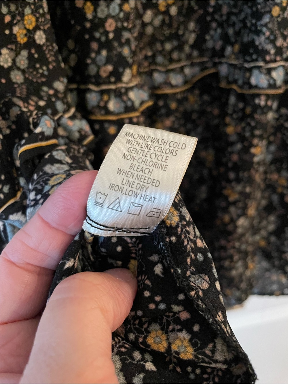 Max Studio Black Floral Long-Sleeve Tiered Dress - Picture 6 of 7